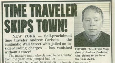 Andrew Carlssinwwn time traveller