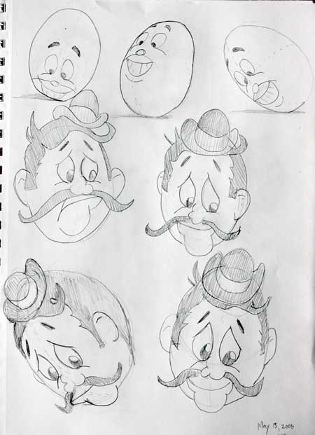 Cartoon Moustache man