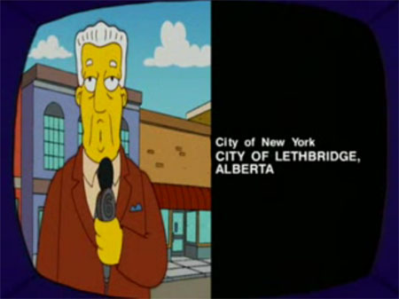 Lethbridge on the Simpsons