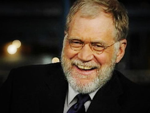 Letterman sports a beard