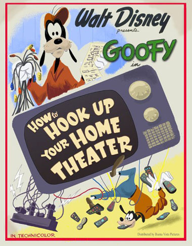 Goofy Poster - How to hook up your home theater
