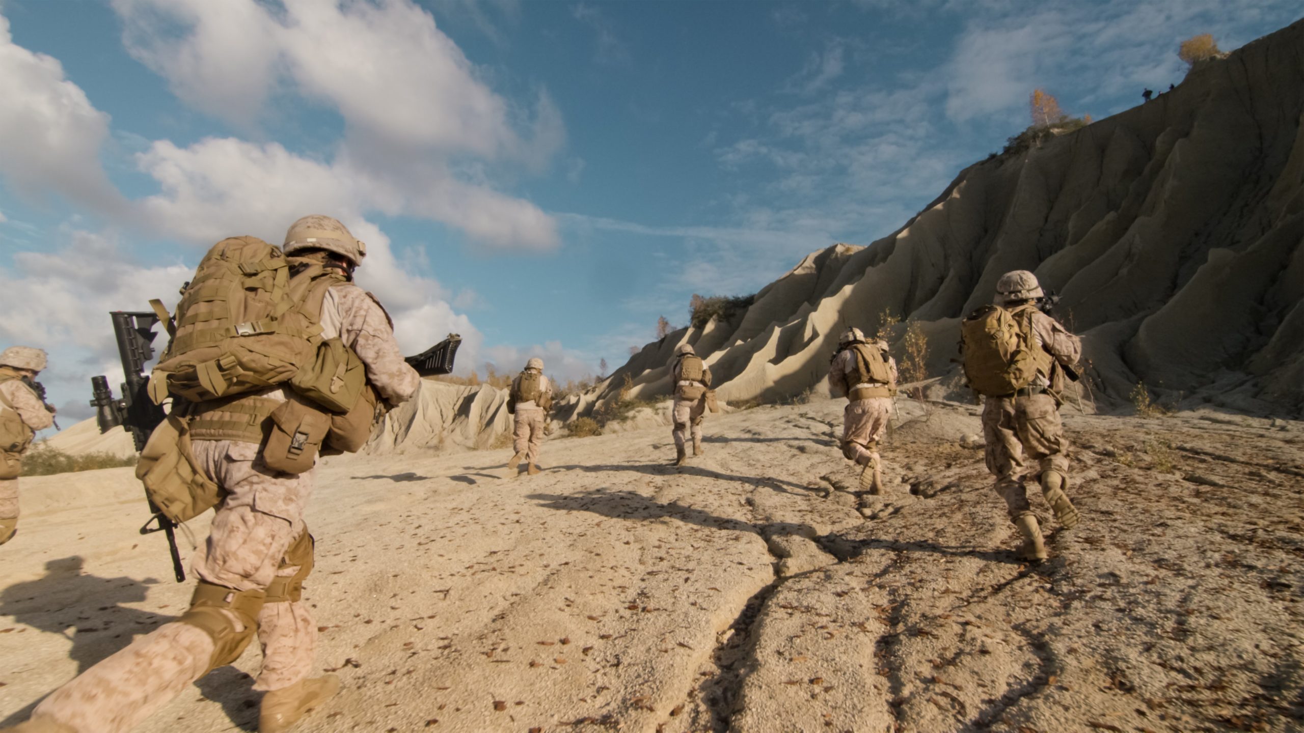 Afghanistan Soldiers running