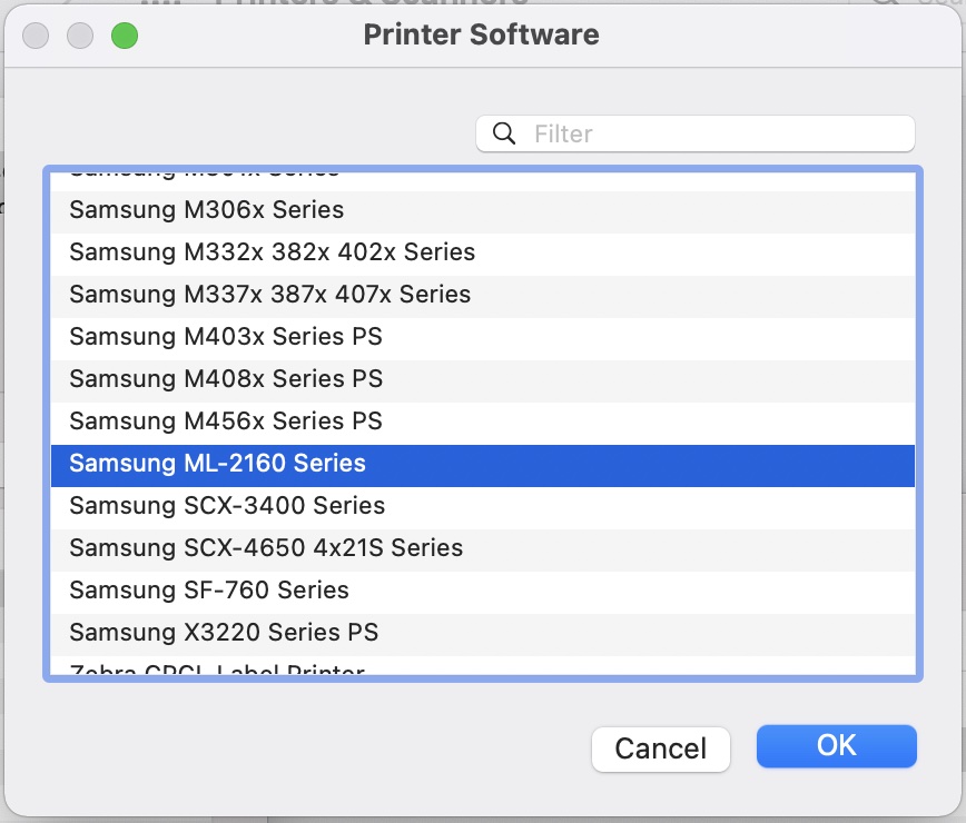 samsung ml-2160 driver download for mac