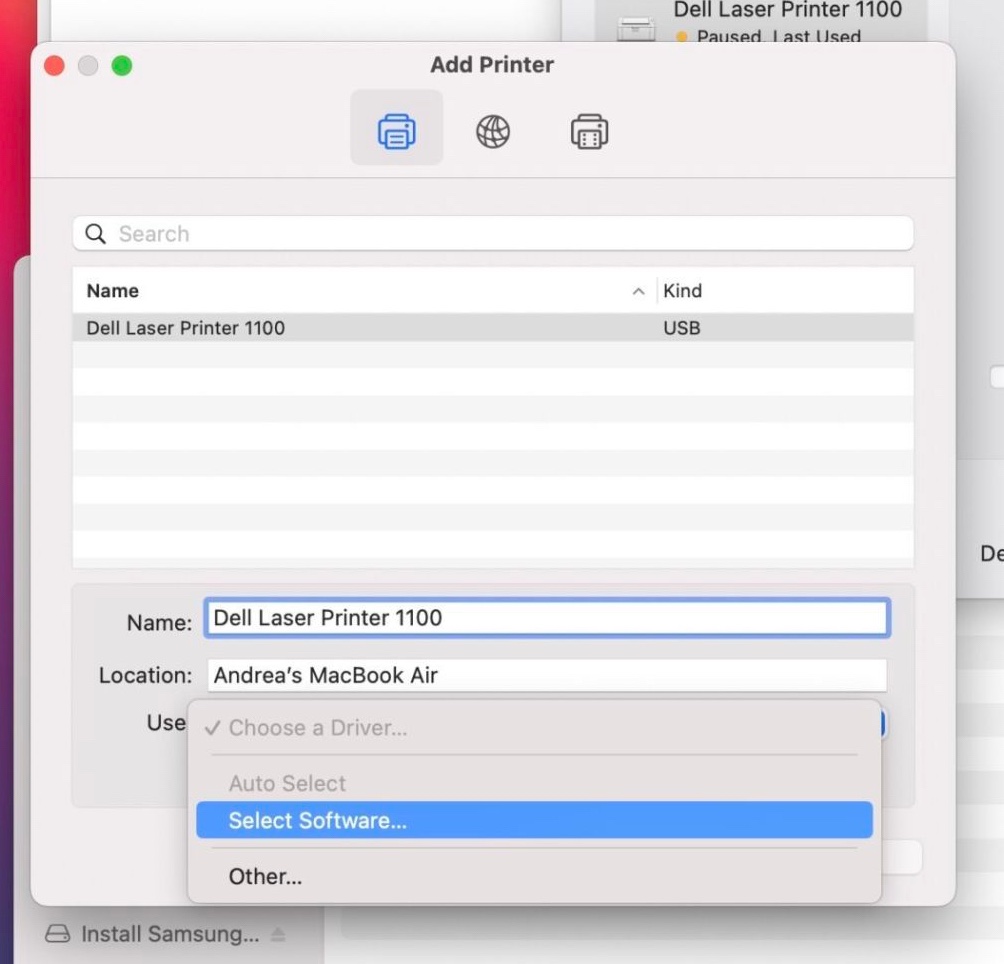 dell laser printer 1110 driver download for mac