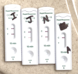 Covid Tests - 3 positive 1 negative